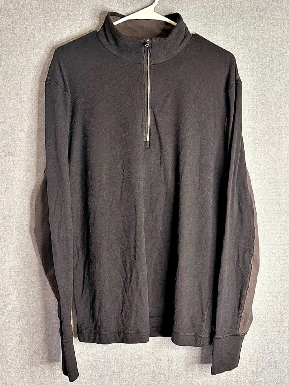 Lululemon Rulu Fleece Half Zip Pullover Long Sleeve Athletic Black Men’s Sz M/L